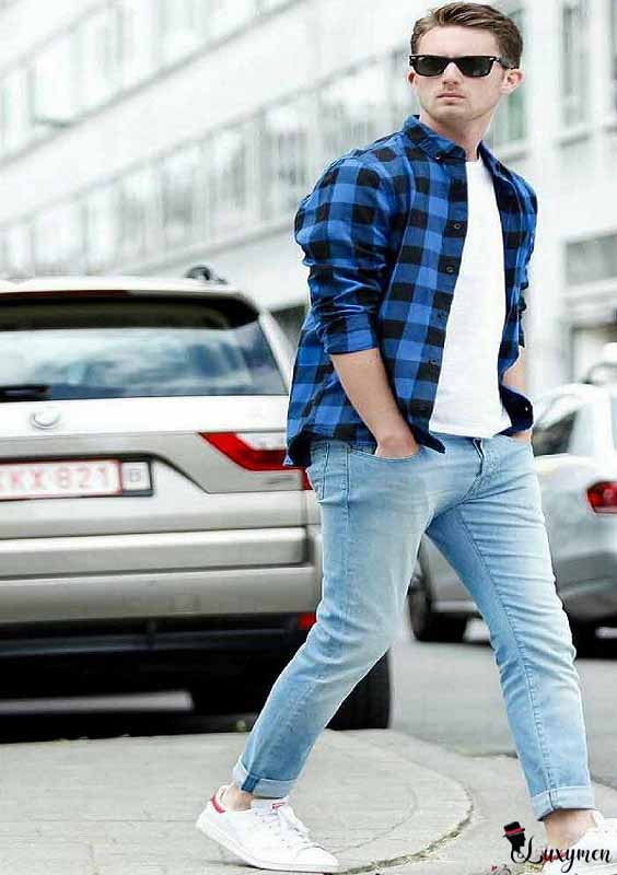 15 stylish light blue jeans outfit aide for men in 2022